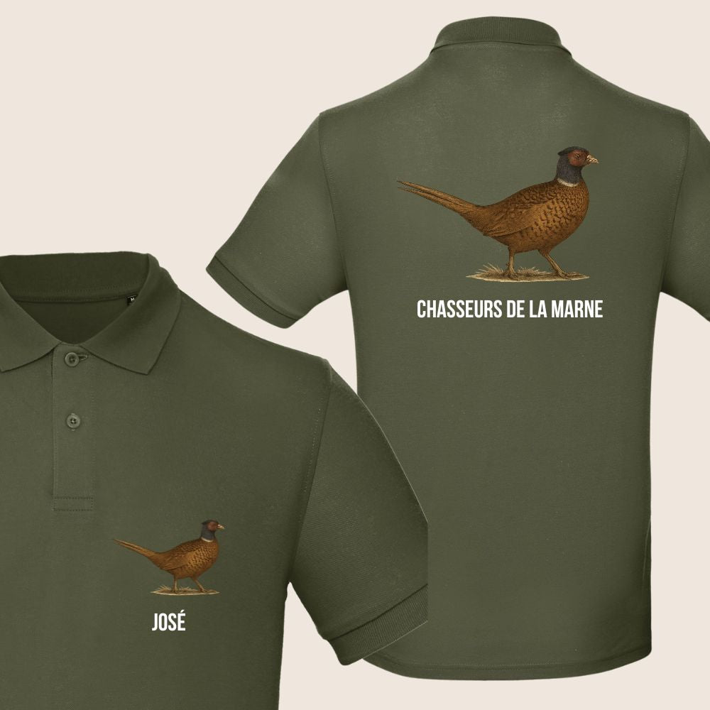 Polo Kaki Chasseur Personnalisable