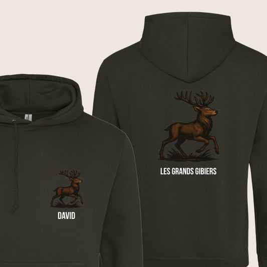 Sweat à Capuche Chasseur kaki