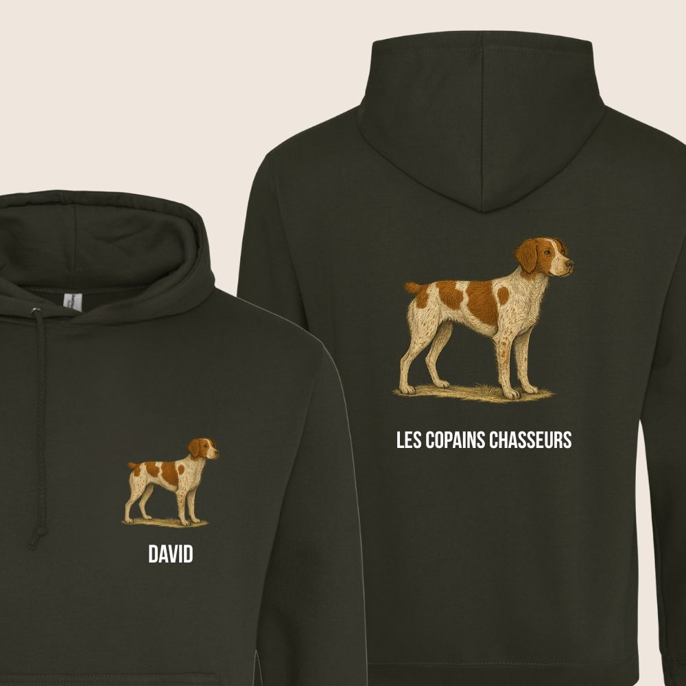 Sweat à Capuche Chasseur kaki