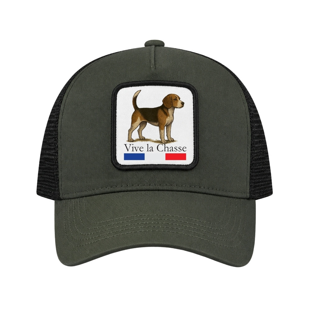 Casquette Chasseur Kaki avec patch "Vive la chasse" Personnalisable