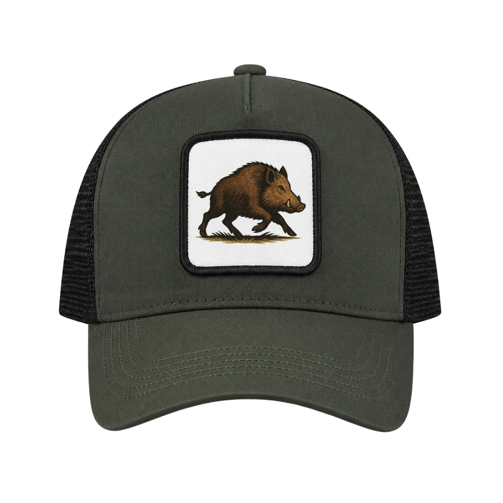 Casquette Chasseur Kaki avec patch Personnalisable