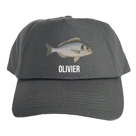 Casquette Adulte Pêcheur Gris Personnalisable