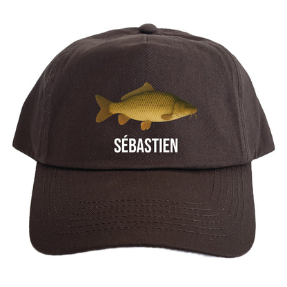Casquette Adulte Pêcheur Marron Personnalisable