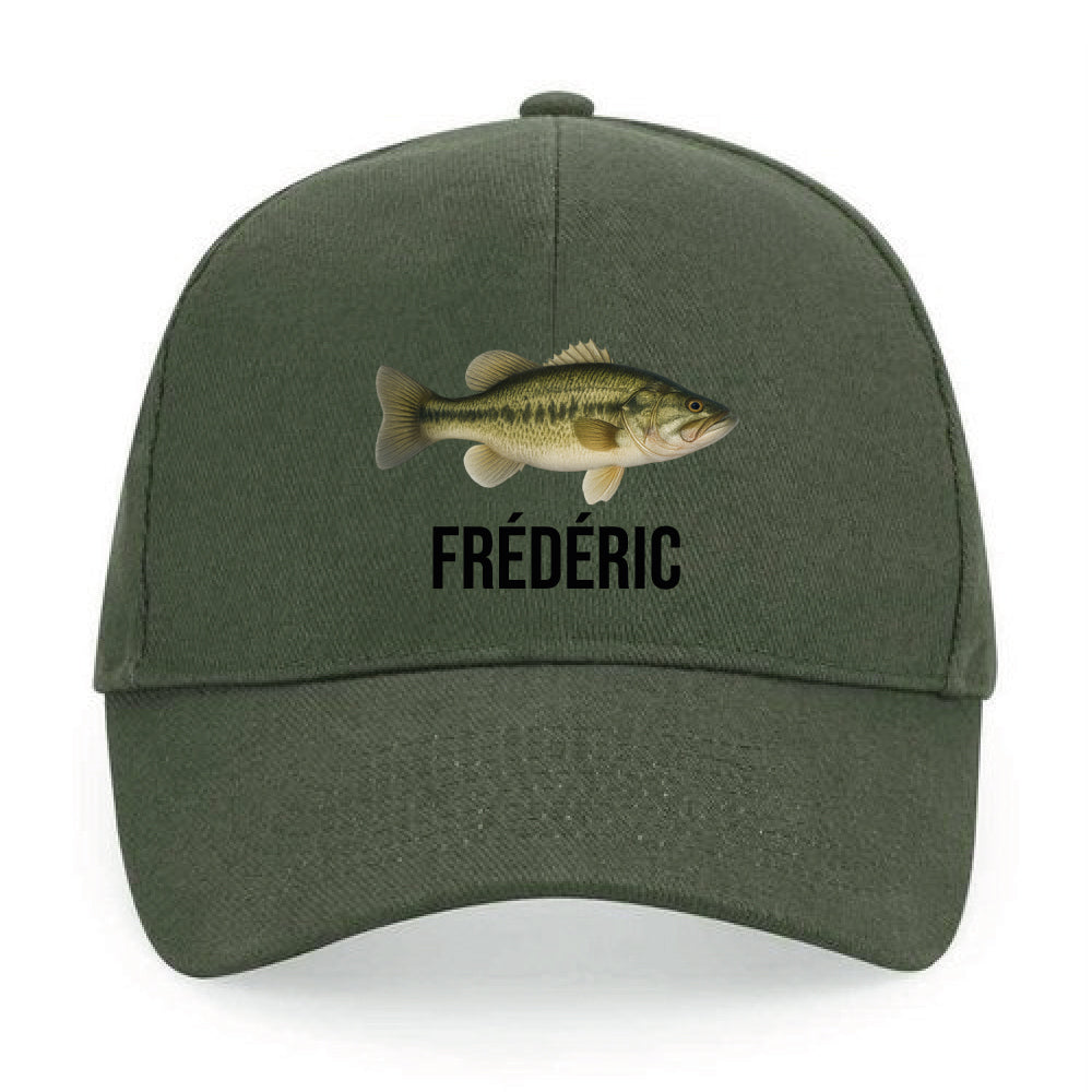 Casquette Adulte Pêcheur Kaki Personnalisable