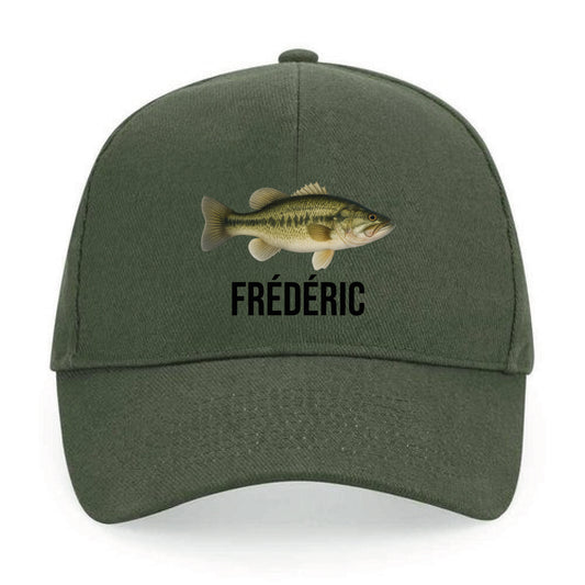 Casquette Adulte Pêcheur Kaki Personnalisable