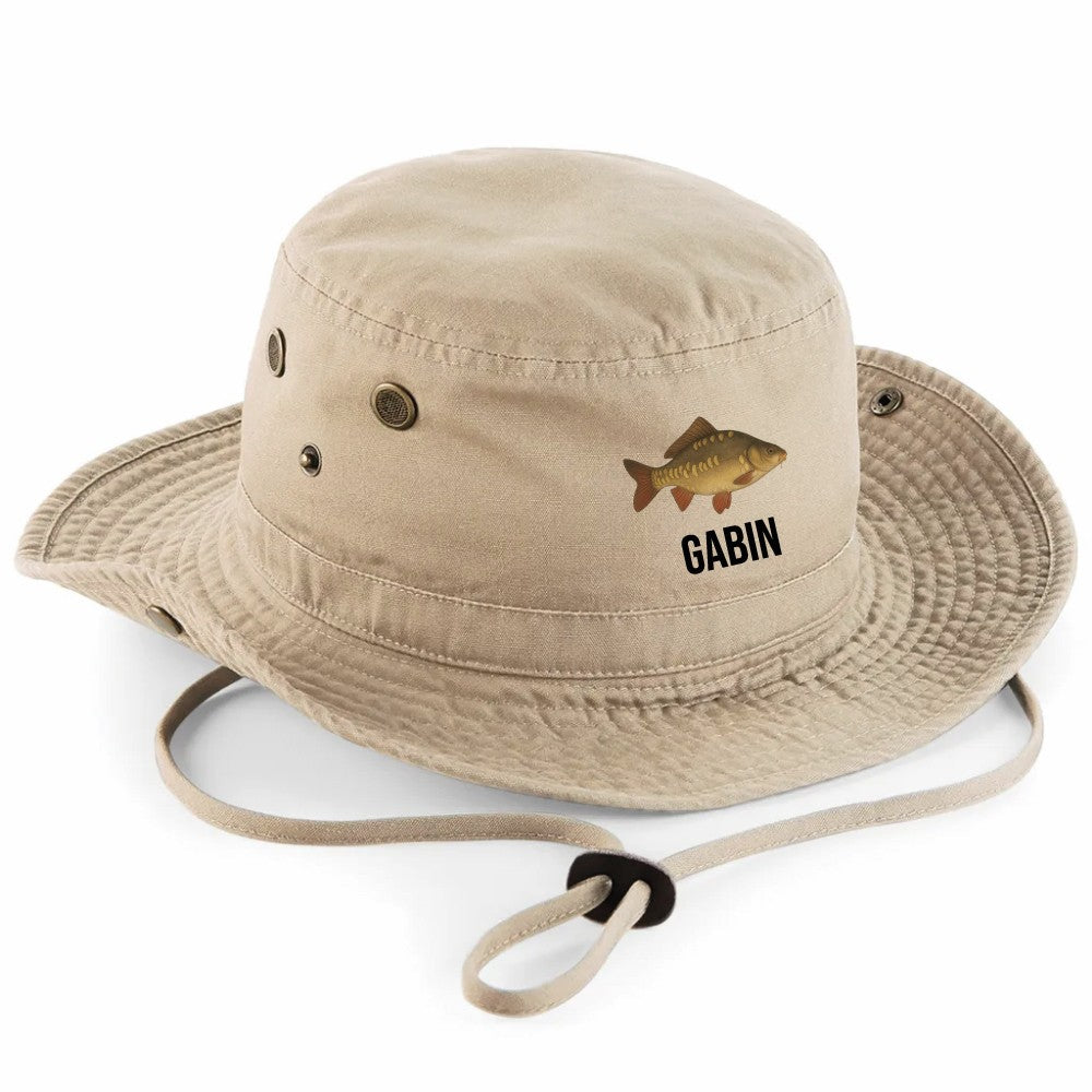 Chapeau de pêche Adulte Sable Personnalisable