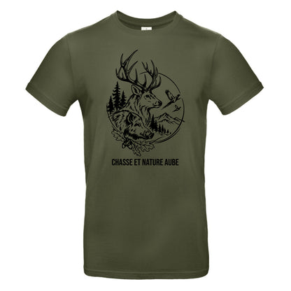 T-shirt kaki Chasseur Personnalisable - Passion Chasse