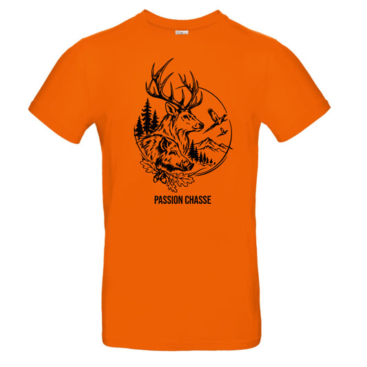 T-shirt orange Chasseur Personnalisable - Passion Chasse