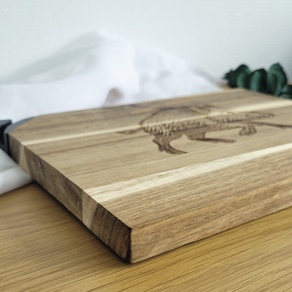 Planche à découper en bois chasseur personnalisée - Sanglier