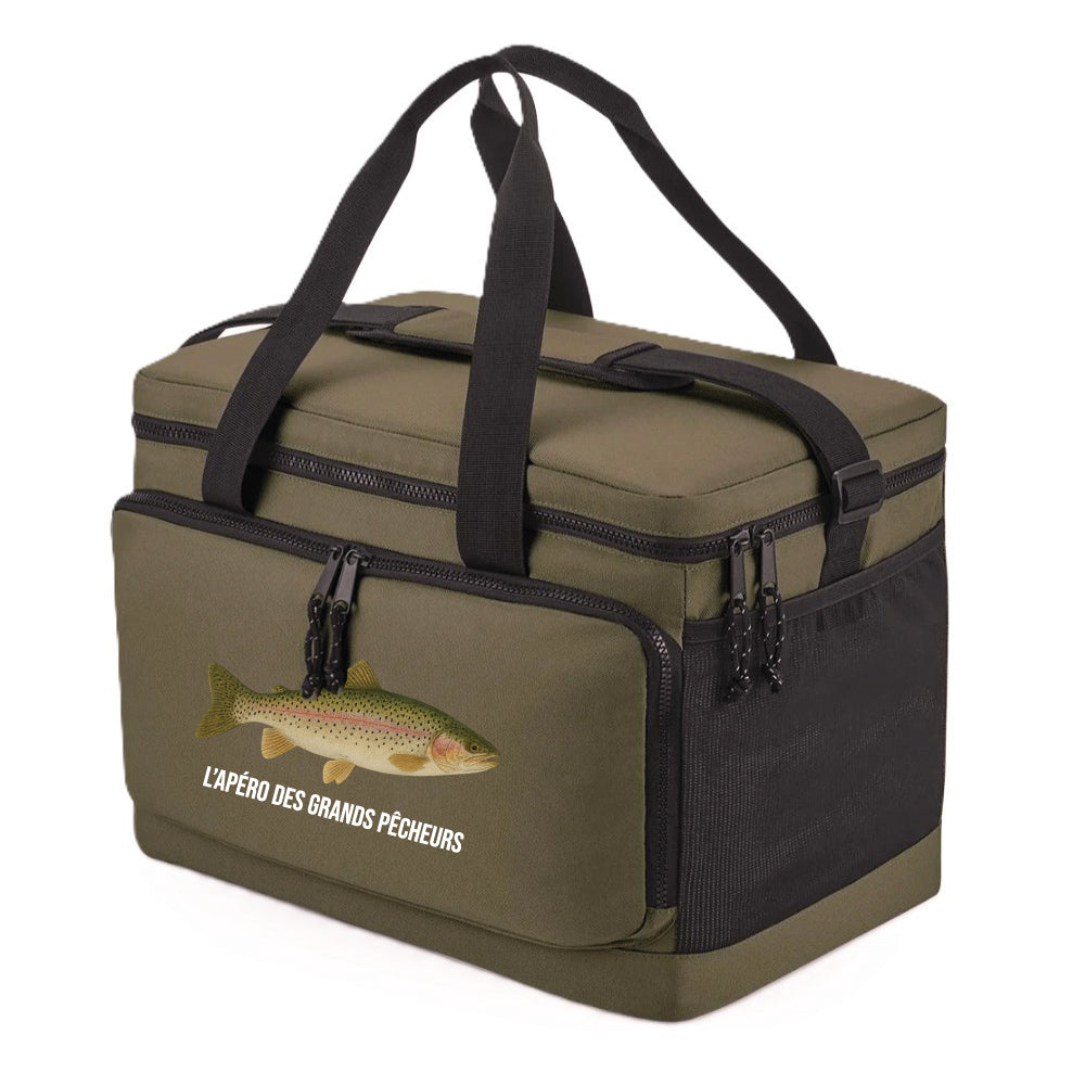Grand sac isotherme Pêcheur Kaki Personnalisable