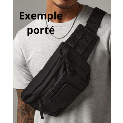 Sac banane adulte Chasseur Kaki avec patch amovible Personnalisable