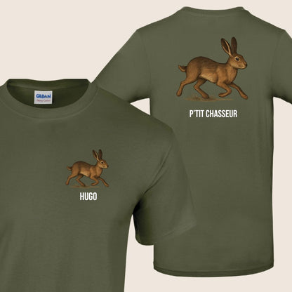 T-shirt enfant Kaki Chasseur Personnalisable