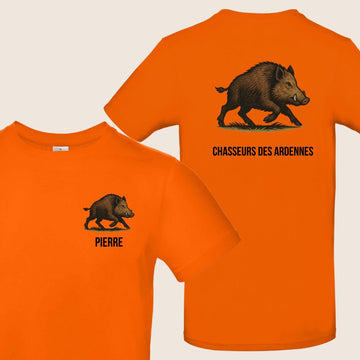 T-shirt Chasse Renard Personnalisé Camouflage Orange – J'ai Renard