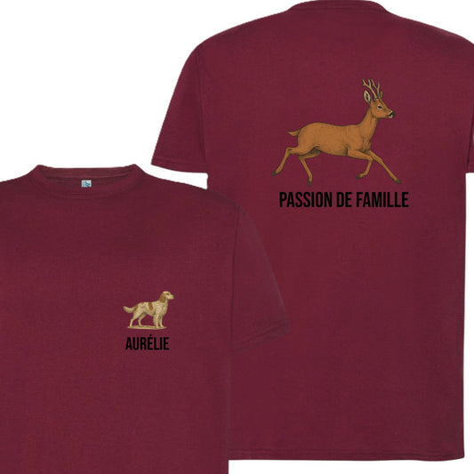 T-shirt Burgundy Chasseur Personnalisable