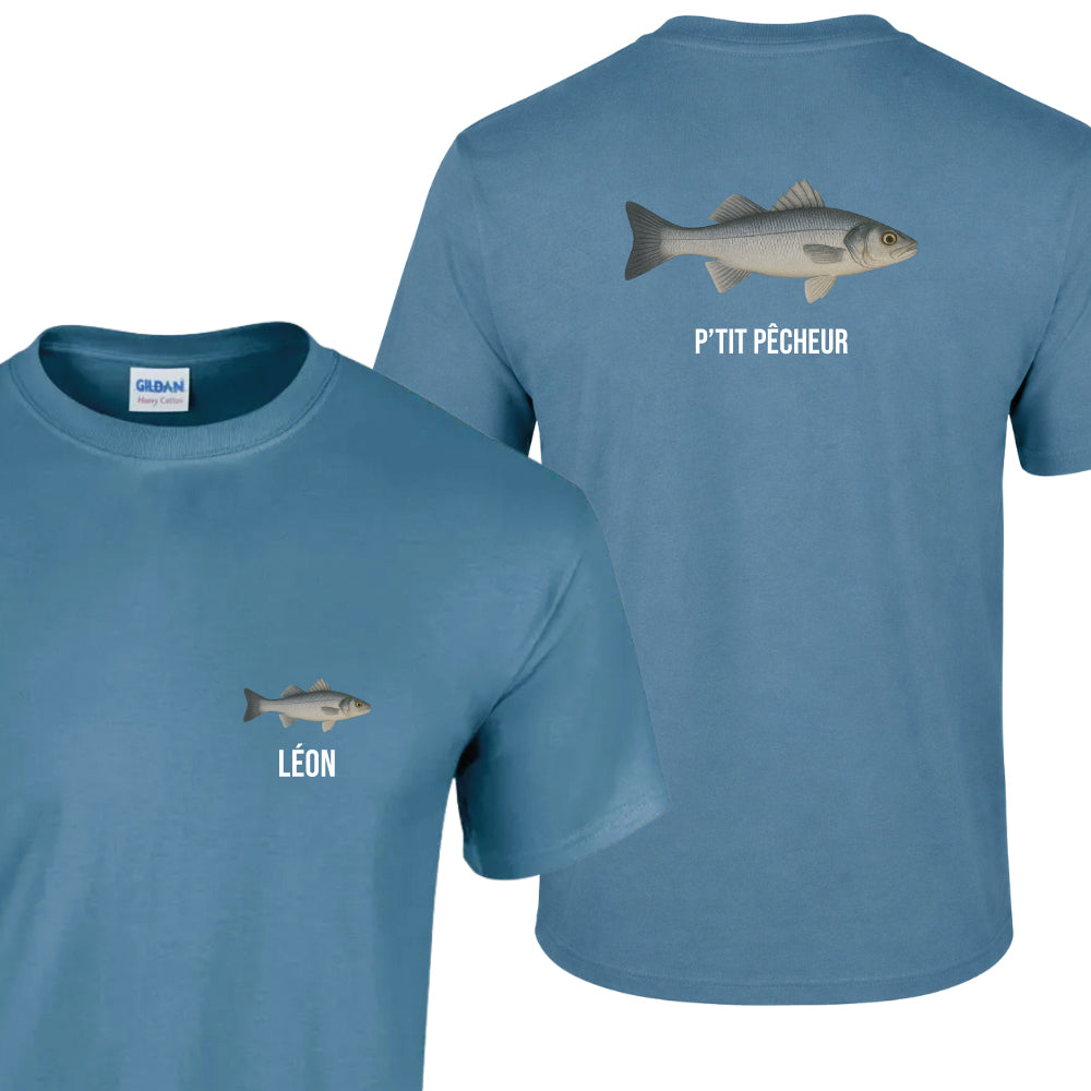 T-shirt enfant Bleu Pêcheur Personnalisable