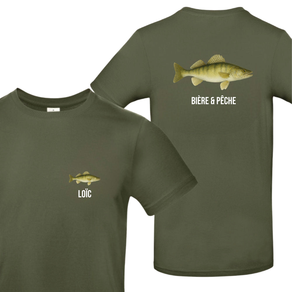T-shirt kaki Pêcheur Personnalisable