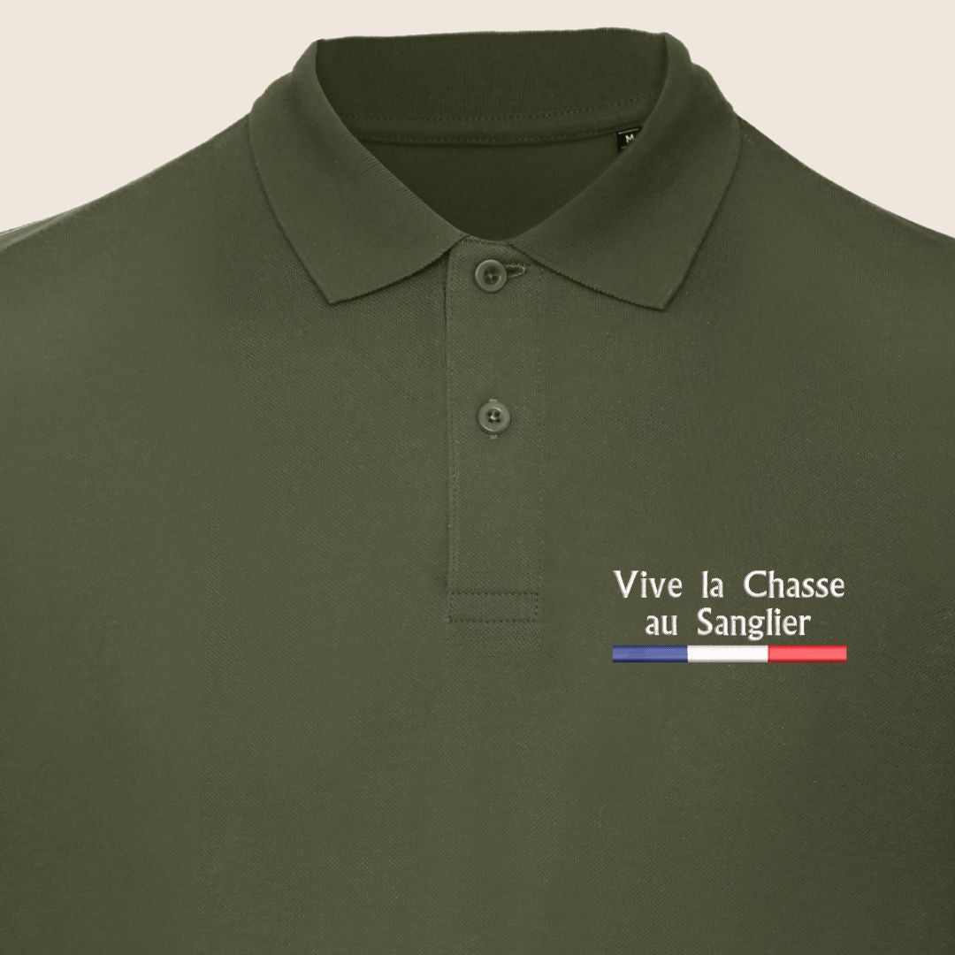 Polo Kaki « Vive la chasse » - Gibiers