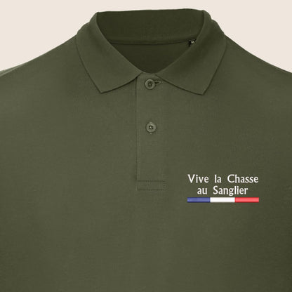 Polo Kaki « Vive la chasse » - Gibiers
