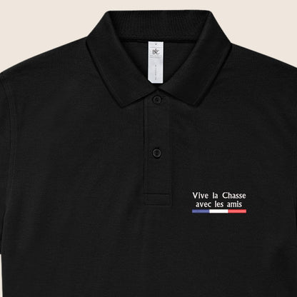 Polo Noir « Vive la chasse » - Mode de vie