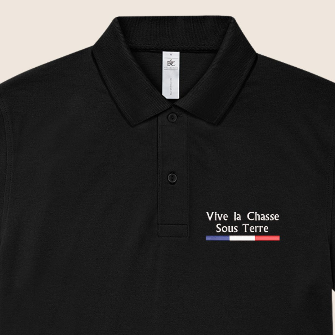 Polo Noir « Vive la chasse » - Mode de vie