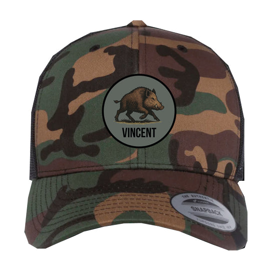 Casquette camouflage marron personnalisable - Chasseurs