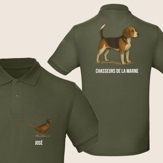 Polo Kaki Chasseur Personnalisable