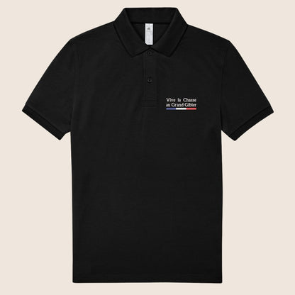 Polo Noir « Vive la chasse » - Gibiers