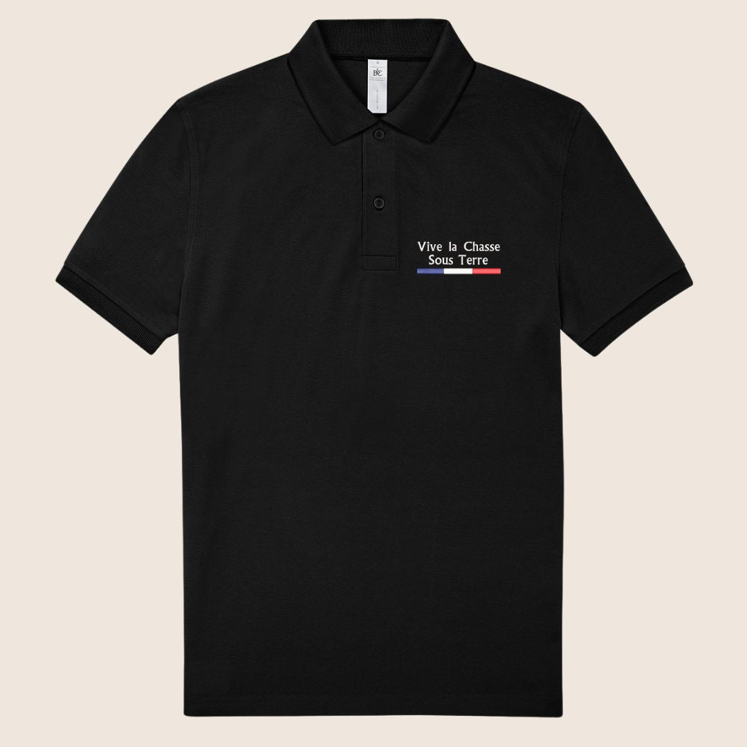 Polo Noir « Vive la chasse » - Mode de vie