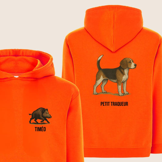 Sweat à Capuche enfant chasse personnalisable