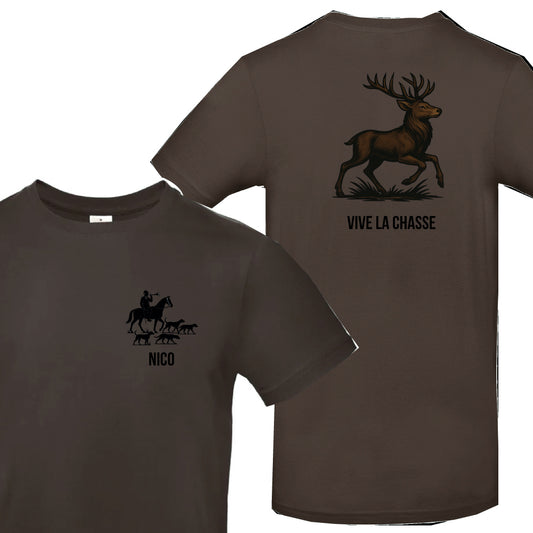T-shirt Marron Chasseur Personnalisable
