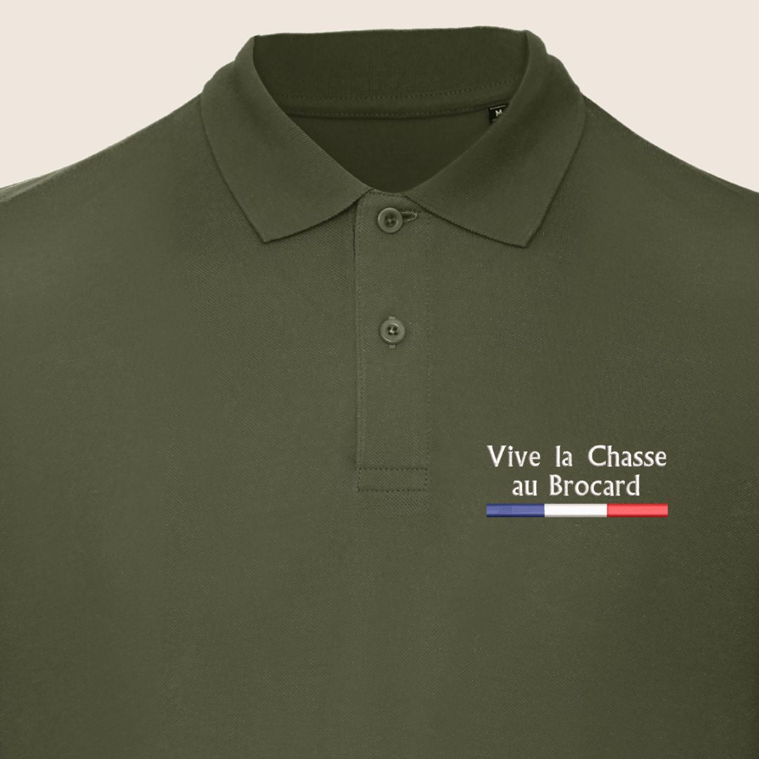 Polo Kaki « Vive la chasse » - Gibiers