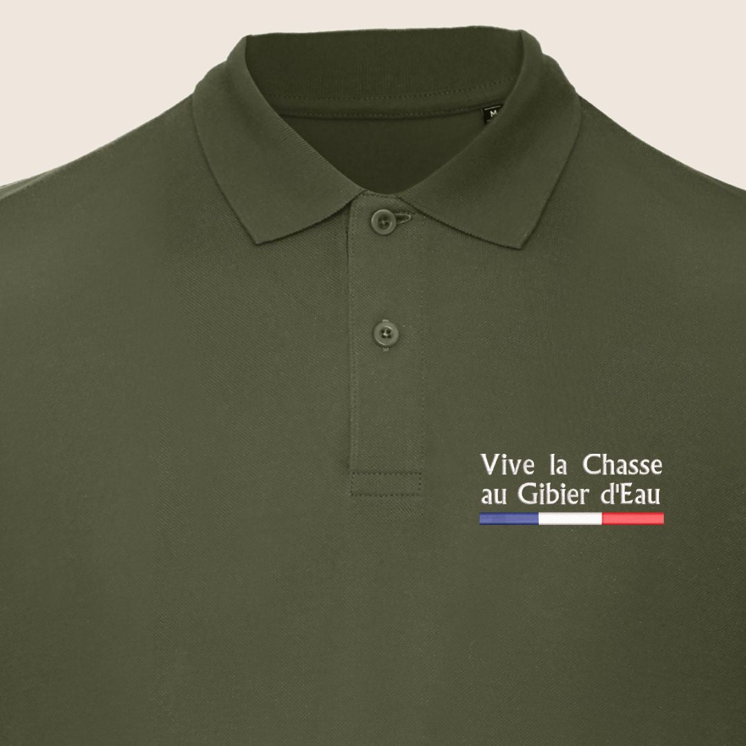 Polo Kaki « Vive la chasse » - Gibiers